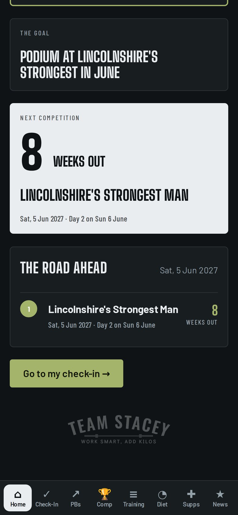 Goal and competition countdown